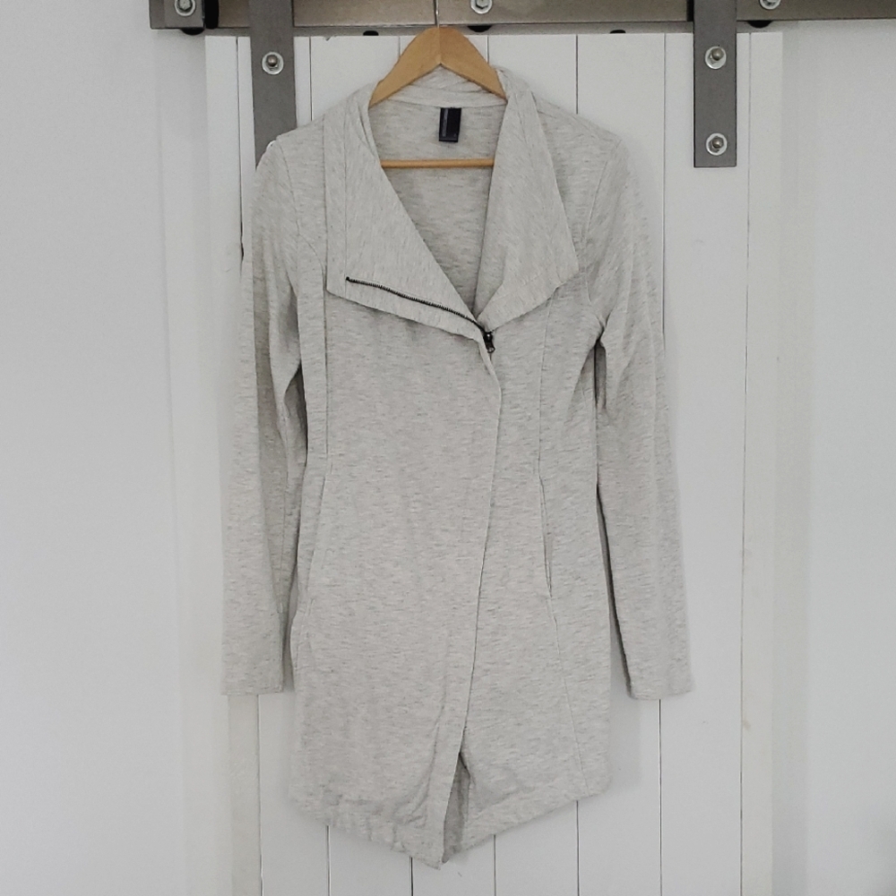 Mondetta Light Gray Long Sleeve Cardigan